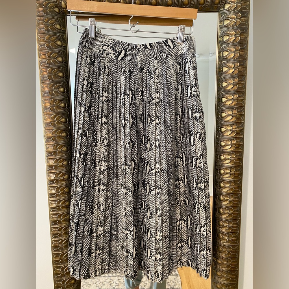 Jcrew animal print midi skirt